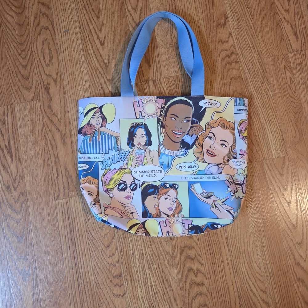Colorful Comic Print Tote Bag - Picture 2 of 2